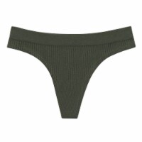 Dip Seamless Ribbed Olive Thong Perspective: Main