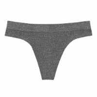Dip Seamless Ribbed Heather Gray Thong Perspective: Main
