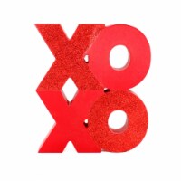 HH 6.8in XOXO Stack Sign Glitter Red Perspective: Main