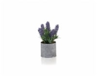 HD Designs Mini Artificial Lavender in Galvanized Pot