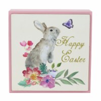 Holiday Home Rabbits Block Sign Assortment Perspective: Main