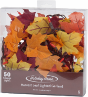 Holiday Home® Harvest Leaf Lighted Garland - Orange/Yellow/Red Perspective: Main