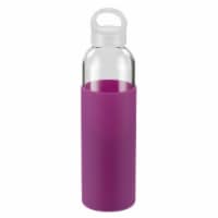 HD Designs Outdoors Glass Water Bottle with Silicone Sleeve - Purple Perspective: Main