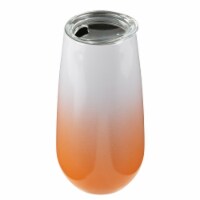 HD Designs Outdoors Stainless Steel White & Orange Ombre Champagne Flute Perspective: Main