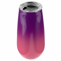 HD Designs Outdoors Stainless Steel Purple & Pink Ombre Champagne Flute Perspective: Main