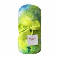 Everyday Living™ Tie Dyed Rolled Throw Blanket - Blue/Green Perspective: Main