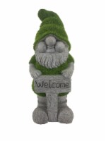 The Joy of Gardening Mossy Welcome Gnome Statue Perspective: Main