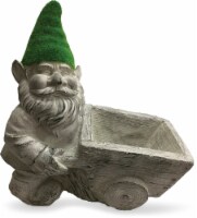 The Joy of Gardening Mossy Planter Gnome Statue Perspective: Main