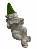 The Joy of Gardening Mossy Reading Gnome Statue Perspective: Main