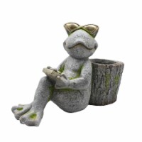 The Joy of Gardening Frog with Sunglasses Planter Perspective: Main