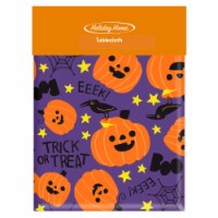 Holiday Home® Vinyl Tablecloth - Pumpkins & Bats Perspective: Main