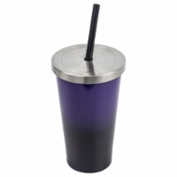 Holiday Home Stainless Steel Tumbler - Purple Black Ombre Perspective: Main