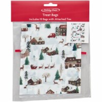 Holiday Home™ Treat Bags with Attached Ties - Christmas Village Perspective: Main