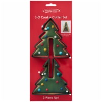 Holiday Home 2 pc 3D Christmas Tree Cookie Cutter Set