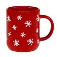 Holiday Home Red Snowflake Mug Perspective: Main