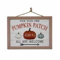 Holiday Home Pumpkin Patch Framed Wall Sign