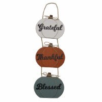 Holiday Home Grateful/Thankful/Blessed Pumpkin Wall Sign Perspective: Main