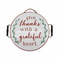 Holiday Home Give Thanks with a Grateful Heart Round Tin