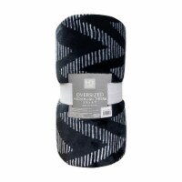 HD Designs Oversized Striped Throw Blanket - Black/White Perspective: Main