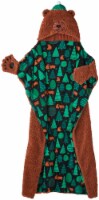 Holiday Home Hooded Bear Throw Blanket Perspective: Main
