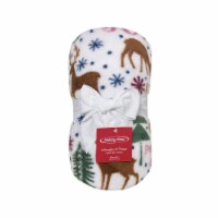 Holiday Home® Christmas Microplush Throw Peace On Earth Perspective: Main
