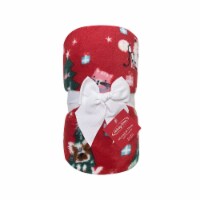 Holiday Home® Christmas Microplush Throw Furry Friends Perspective: Main