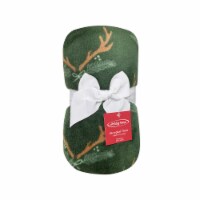 Holiday Home® Christmas Microplush Throw Antlers Perspective: Main