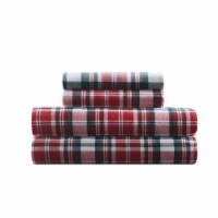 HD Designs Plaid Flannel Queen Sheet Set - Red Perspective: Main
