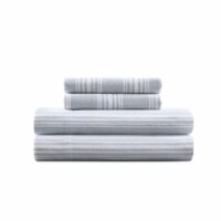 HD Designs Striped Flannel Sheet Set - Gray