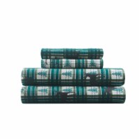 HD Designs Winter Moose Flannel Queen Sheet Set - Black/White/Green Perspective: Main