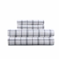 HD Designs Plaid Flannel Sheet Set - Blue/White