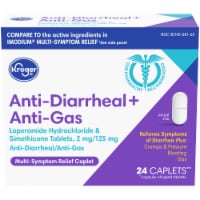 Kroger® Anti-Diarrheal + Anti-Gas Caplets