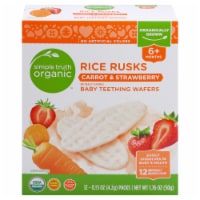Simple Truth Organic™ Rice Rusks Carrot & Strawberry Baby Teething Wafers Snack
