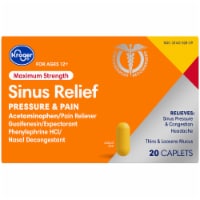 Kroger® Guaifenesin and Phenylephrine HCl Sinus Relief Pressure & Pain Caplets with Acetaminophen