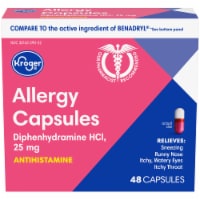 Kroger® Allergy Antihistamine Capsules Box Perspective: Main