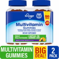 Kroger® Multivitamin Gummies Mixed Berry Orange & Peach BIG DEAL! Perspective: Main
