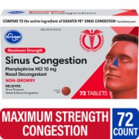 Kroger® Phenylephrine HCl Non-Drowsy Maximum Strength Sinus Congestion Tablets 10mg
