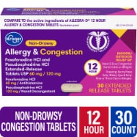 Kroger® Non-Drowsy Allergy & Congestion Relief Tablets Perspective: Main