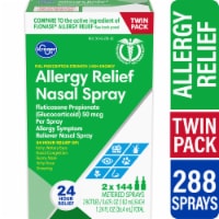 Kroger® Fluticasone Propionate 24 Hour Allergy Relief Nasal Spray 50mcg Twin Pack