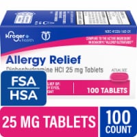Kroger® Diphenhydramine HCl Allergy Tablets 25 mg