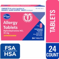 Kroger® Diphenhydramine HCl Allergy Tablets 25 mg
