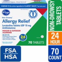 Kroger® Loratadine 24 Hour Non-Drowsy Indoor & Outdoor Allergy Relief Tablets 10mg