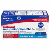 Kroger® Extra Stength Acetaminophen PM Gelcaps 25mg