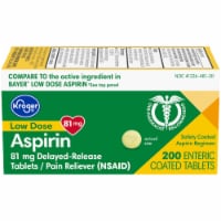 Kroger® Low Dose Aspirin Pain Reliever Tablets 81mg