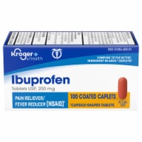 Kroger® Ibuprofen Pain Reliever & Fever Reducer Coated Caplets 200mg