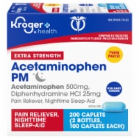Kroger® Extra Strength Acetaminophen PM Caplets Twin Pack Perspective: Main
