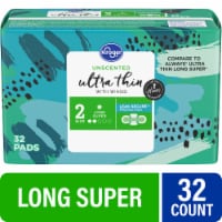 Kroger® Size 2 Unscented Winged Ultra Thin Extra Long Super Pads