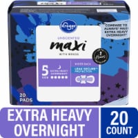 Kroger® Maxi Pads with Wings Extra Heavy Overnight Absorbency Unscented