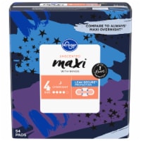 Kroger® Size 4 Unscented Winged Heavy Overnight Maxi Pads