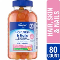 Kroger® Hair Skin & Nails plus Biotin & Collagen Orange Flavored Gummies